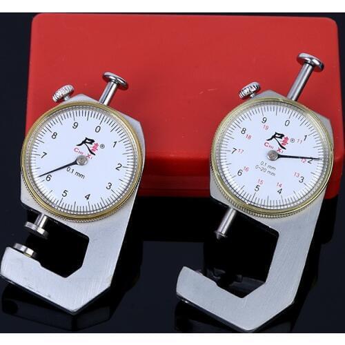 0-10mm/0.1mm dial Leather Thickness Gauge Paper Meter Tester for Hollow Pipe or Circular Tube Caliper Gauge Measuring Tools