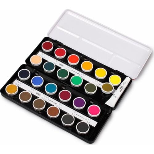 Holbein Artists level 24 color senior solid watercolor paints High concentrations of pigment