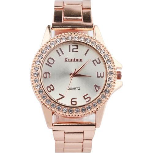 2018 New Famous Brand Women Gold Geneva Stainless Steel Quartz Watch Military Crystal Casual Analog Watches Relogio Feminino Hot