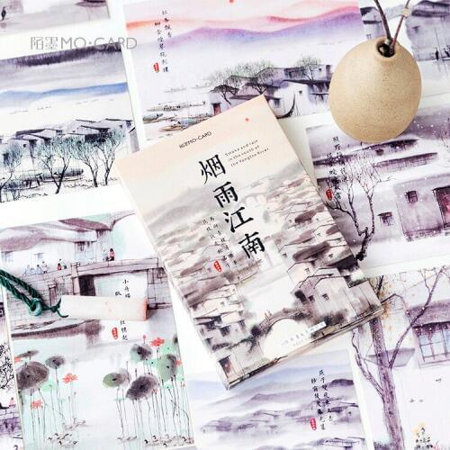 30 sheets/Set Jiangnan Ancient Town Series Postcard /Greeting Card/Message Card/Christmas and New Year gifts Cards