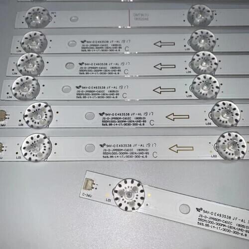 9PCS/LOT New high quality 55inch TV backlight JS-D-JP55DM-A62EC 55DM1000/600MA-2BIN JS-D-JP55DM-C61EC 55DM1000/300MA-ABIN/FHD