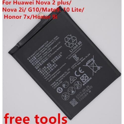 New 3240mAh HB356687ECW For Huawei Nova 2 plus/Nova 2i/ G10/Mate9 10 Lite/ Honor 7x/Honor 9i P30 lite Mate SE battery +Tools