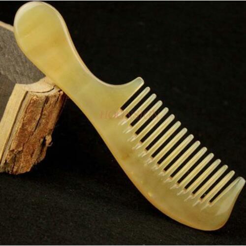 Authentic Large Natural Sheep Horn Comb Wide Tooth Combs Hair Care Mothers Day Gift For Female Hairbrush Hairdressing Supplies