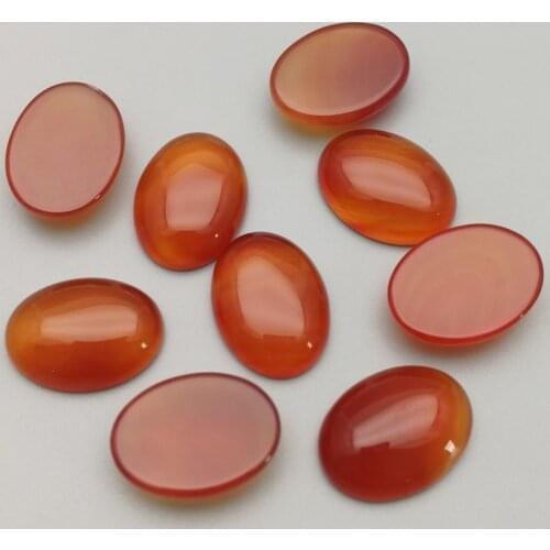 Fashion 15x20mm red onyx Oval CAB CABOCHON natural carnelian stone beads for Jewelry Accessories wholesale 20pcs free shipping