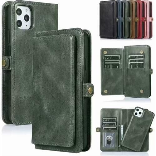 Detachable Flip Leather Case For iPhone 11 Pro Max 6 6s 7 8 Plus X 10 Business Wallet Book Cover For iPhone XS Max XR Phone Case