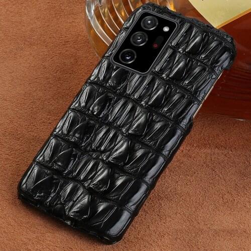 LANGSIDI Crocodile phone case For samsung note 20 ultra Original crocodile skin Cover for Galaxy S20 ultra 20plus a71 s10 lite