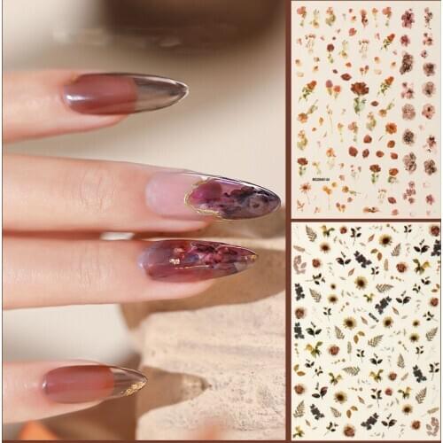 3d Retro Paste Decorative Paper Manicure Nails