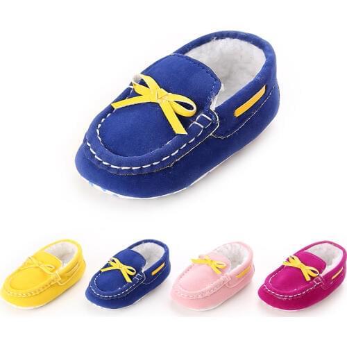 New kids PU Leather Baby Moccasins Bulk Soft Bottom Child Boys Girls First Walkers Butterfly-Knot Infant Toddler Shoes