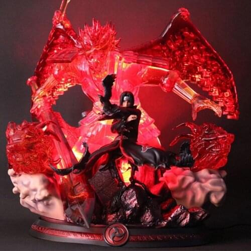 NARUTO GK PVC Light Up Action Figure Susanoo Uchiha Itachi Statue Toys 40cm