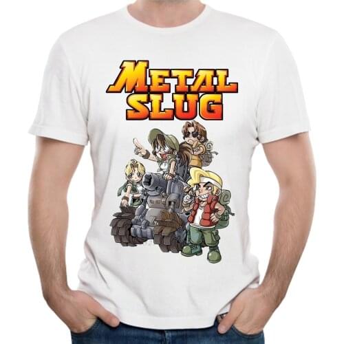 Metal Slug T Shirt Vintage Game Custom Graphic Homme Tee Shirt Japan Anime Custom Tee Company T-shirts For Men