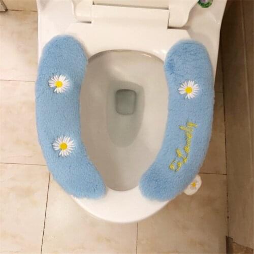 Bathroom Toilet Mat Closestool Washable Soft Winter Warmer Mat Pad Cushion Toilet Seat Bidet Covers Restroom Decor Accessories