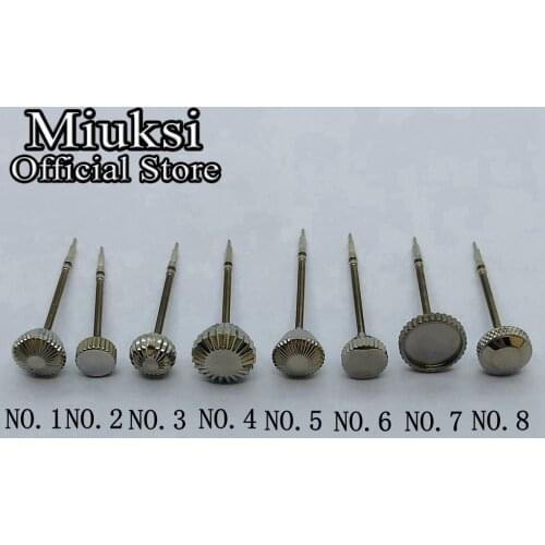 Miuksi 1PCS stainless steel watch crown stem kit fit ETA 6497/6498,Seagull ST36 movement