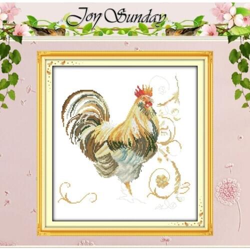 Luck Cock Painting patterns Counted Cross Stitch 11 14CT Cross Stitch Set Wholesale Cross-stitch Kits Embroidery Needlework