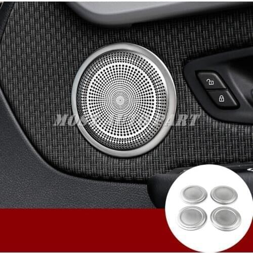 Stainless Steel Car Door Speaker Frame Trim Cover For BMW X1 F48 2016-2019 Car Decoration Car Accesories Interior