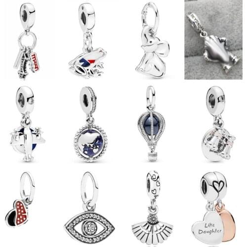 PDD DZ 29 925 Sterling Silver Spring New Charm Pendant with DIY Bracelet Necklace Jewelry Gift Carving Suitable