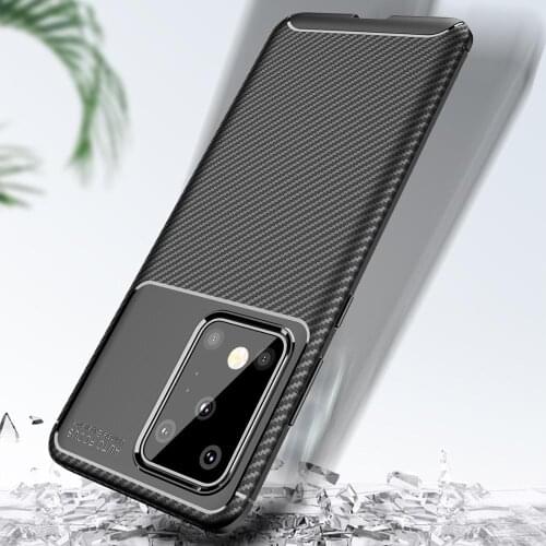 Luxury Carbon Fiber Case For Samsung Galaxy S20 S10 S9 PLUS S10 5G Shockproof Armor Back Cover For Galaxy S20 Ultra S10e Case