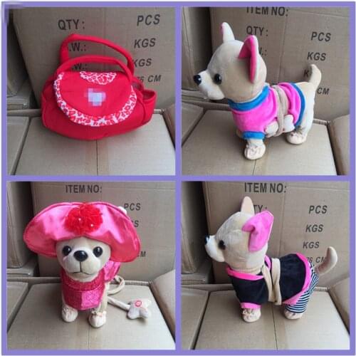 Christmas Electronic Dog Pet Der Chi Chi LOVE Singing Walking Musical Plush Pet Robot Dog Toys Interactive Toys For Kids Baby
