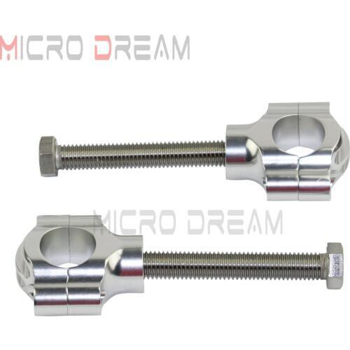 Silver 22/25.4mm Handlebar Clamp Mount Risers 1'' & 7/8'' Retro Handle Bar Riser For Honda CB Yamaha XS SR Suzuki GS Cafe Racer