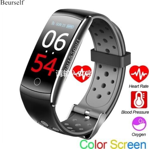 Beurself Smartwatch Men IP68 Waterproof Heart Rate Smart Bracelet Watch Bluetooth Q8S Sports Fitness Tracker Android IOS Band