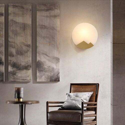 Modern led wall light glass ball dining room corridor bedside bedroom lamp lampara pared