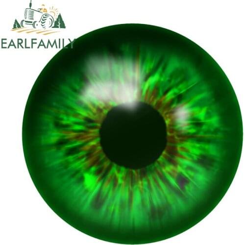 EARLFAMILY 13cm x 13cm for Eye Clip Visual Car Stickers Creativite Camper Vinyl Decals Waterproof Sunscreen Trunk Decoration