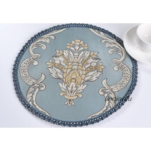 High-end quality table mat,high-end rural style fabric western mat Table runner