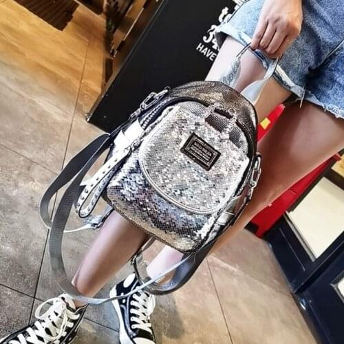 Ita Bag Womens Backpack Shine Sequines Rivet Fashion Bagpack Mini Shoulder Mochila Escolar Nina 2021 Designer Sac A Dos