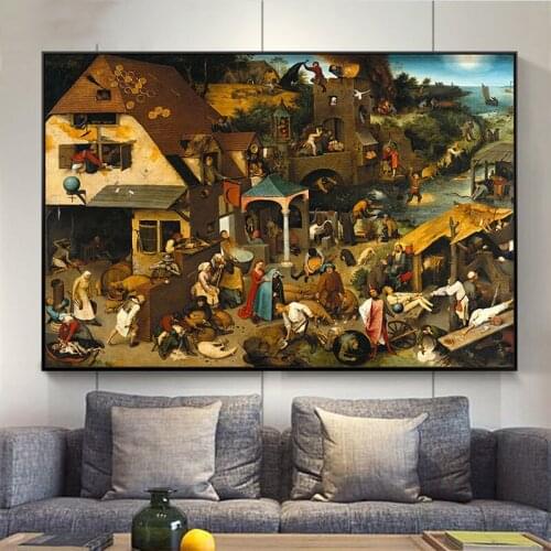 Famous Artworks For Living Room Netherlandish Pieter Brueghel The Elder Wall Art Pictures Home Decor Canvas Paintings
