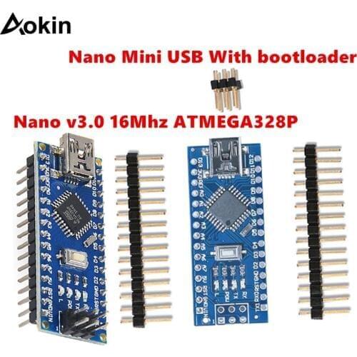 10 pcs NANO 3.0 controlador compatible con arduino NANO CH340 turno USB controlador ninguna CABLE V3.0 NANO for Arduino