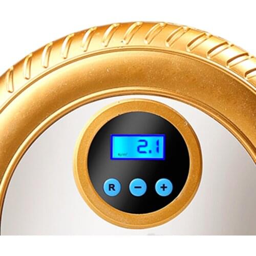 DC 12v Preset Digital Air Compressor LED Light GOLDEN Wheel Tyre Inflator Pump