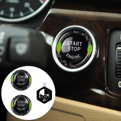 2 Pieces Of BMW E90 E92 E93 Car Engine Start And Stop Black Button Sticker Cover Decoration Set