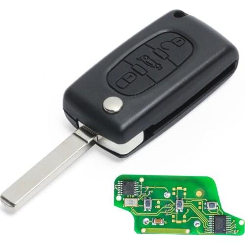 433MHz Slotless 3-Button Remote Key Shell For Berlingo SAXO XSARA PICASSO XSARA Flip Folding Remote Key Case Car Accessories