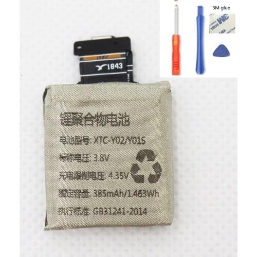 ISUNOO 3.8V 385mAh Battery for XTC-Y02 Y01S Smart Watch Battery With Repair Tools