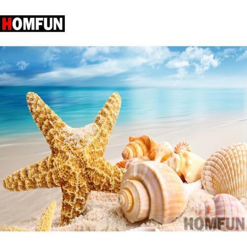 HOMFUN 5D DIY Diamond Painting Full Square/Round Drill "Sea star" 3D Embroidery Cross Stitch gift Home Decor A02023