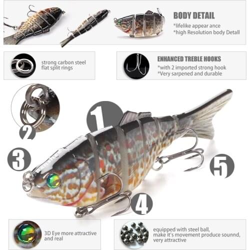 Banshee 87mm 21g Fishing Lure Multi Jointed Hard Bait Pike Lifelike Joint Bait Wobblers Sinking Swimbait Fishing Lure Crankbaits