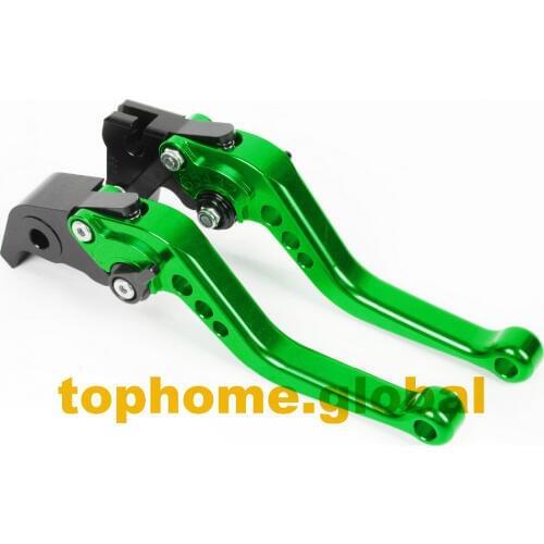 For kawasaki ZZR250 1990 - 1999 CNC Short Clutch Brake Levers Green Adjustable 1991 1992 1993 1994 1995 1996 1997 1998