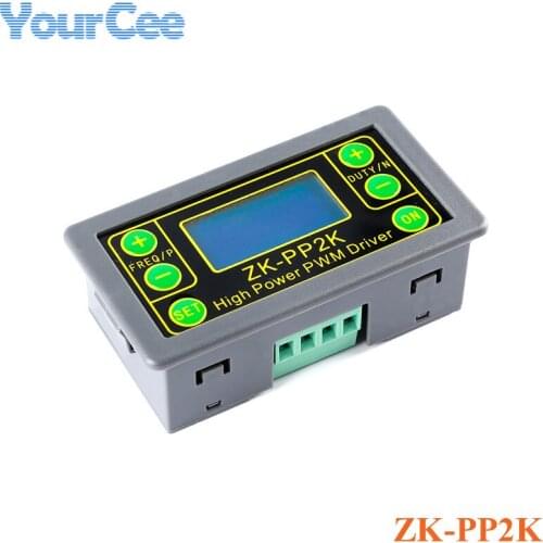 ZK-PP2K PWM DC 3.3-30V 12V 24V Motor Speed Controller Module Regulator 8A 150W Adjustable LED Dimmer Pulse Frequency Duty Ratio