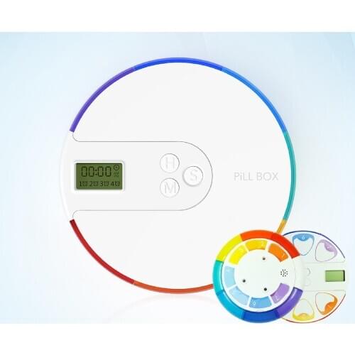 7 Grid Electronic Digital Alarm Organizer Pill Box Medicine Timing Reminder Case