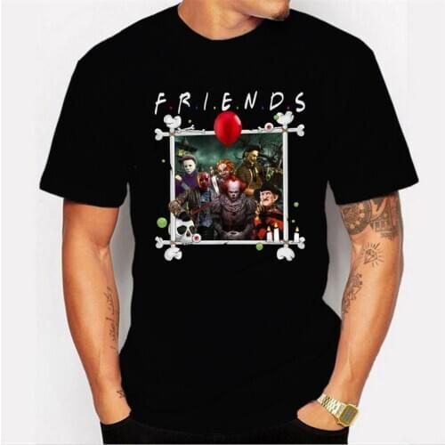 Hip Hop Joker T Shirt friends Streetwear Short Sleeve Top Tees Men T-shirt Funny Halloween Horror TShirt Harajuku Unisex Shirts