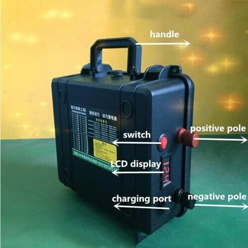 GTK waterproof ABS case 48V 60Ah 80Ah 100Ah 200AH 120Ah 150Ah Lithium Battery with BMS System for scooter EV +10A charger