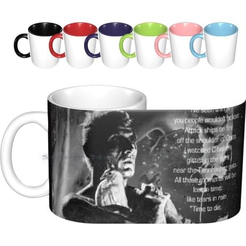 Like Tears In Rain...-Quote Ceramic Mugs Coffee Cups Milk Tea Mug Blade Runner Rutger Hauer Roy Batty Man Men Movie End Death