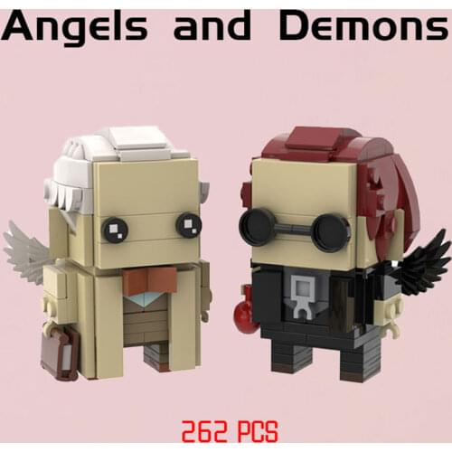 MOC Build Block Maker Movie Classic Figure Angels And Demons Assembly Model Creative Kids Toy DIY Build Brick Birthday Gift