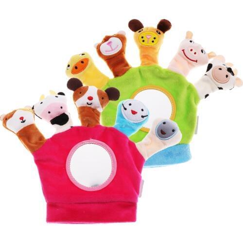 Animal Doll Kids Glove Hand Puppet Soft Gloves Plush Toys Finger Toys Kids Baby Pretend Play Education Toys