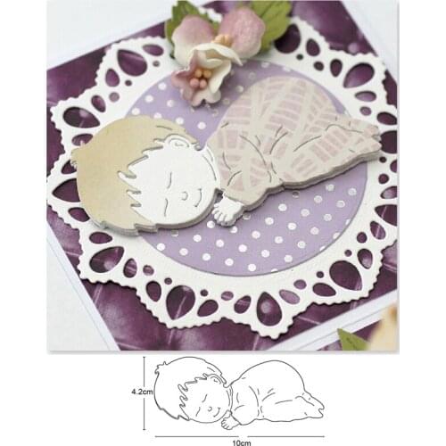 Customize dies Sleeping Baby Bear Metal Cutting Dies Scrapbooking dies for wedding Card Making DIY Embossing Die Cuts Craft dies