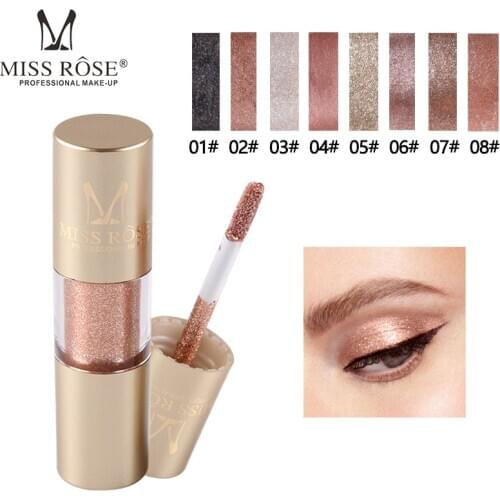 MISS ROSE cylindrical monochromatic pearlescent shiny portable Jin Cong eye shadow liquid net red waterproof liquid eye shadow