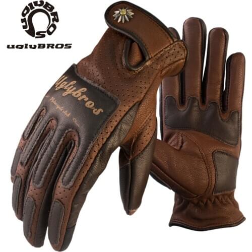 UglyBros motorcycle gloves retro motorcycle gloves for Harley motorcycle gloves breathable anti-fall racing gloves guantes moto