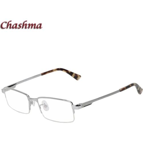 Men Gold Optical Glasses Frame with Spring Hinge Top Quality Titanium Eyeglass for Prescription Lenses No Nickol EU Eyewear