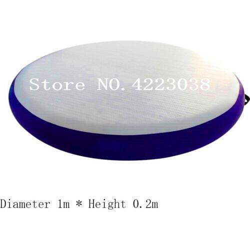 Free Shipping Diameter 1m x Height 0.2m Round Air Spot Gymnastics Airtrack - Inflatable Air Track Tumbling Mat for Gym