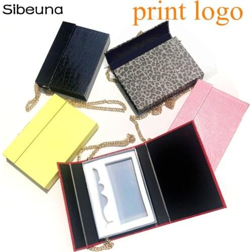 Print logo Fit 1pair with tweezers Chain lash book with 25mm mink lashes custom wholesale packing pearl diamond box provide