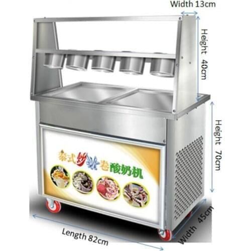New design of fried ice cream machine with high temperature control